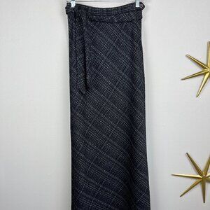 Vintage 1970s Jan Celeste Ltd. silver and black maxi skirt